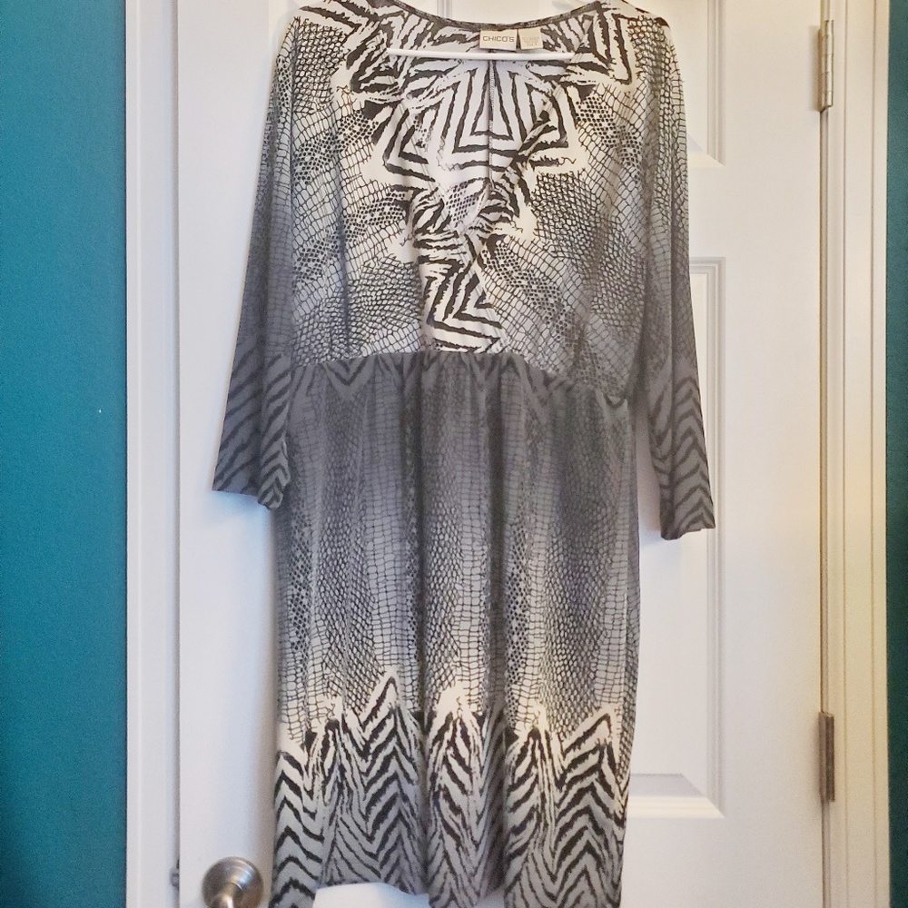 Chico's Women's Faux Wrap Top Dress Sz 3X
